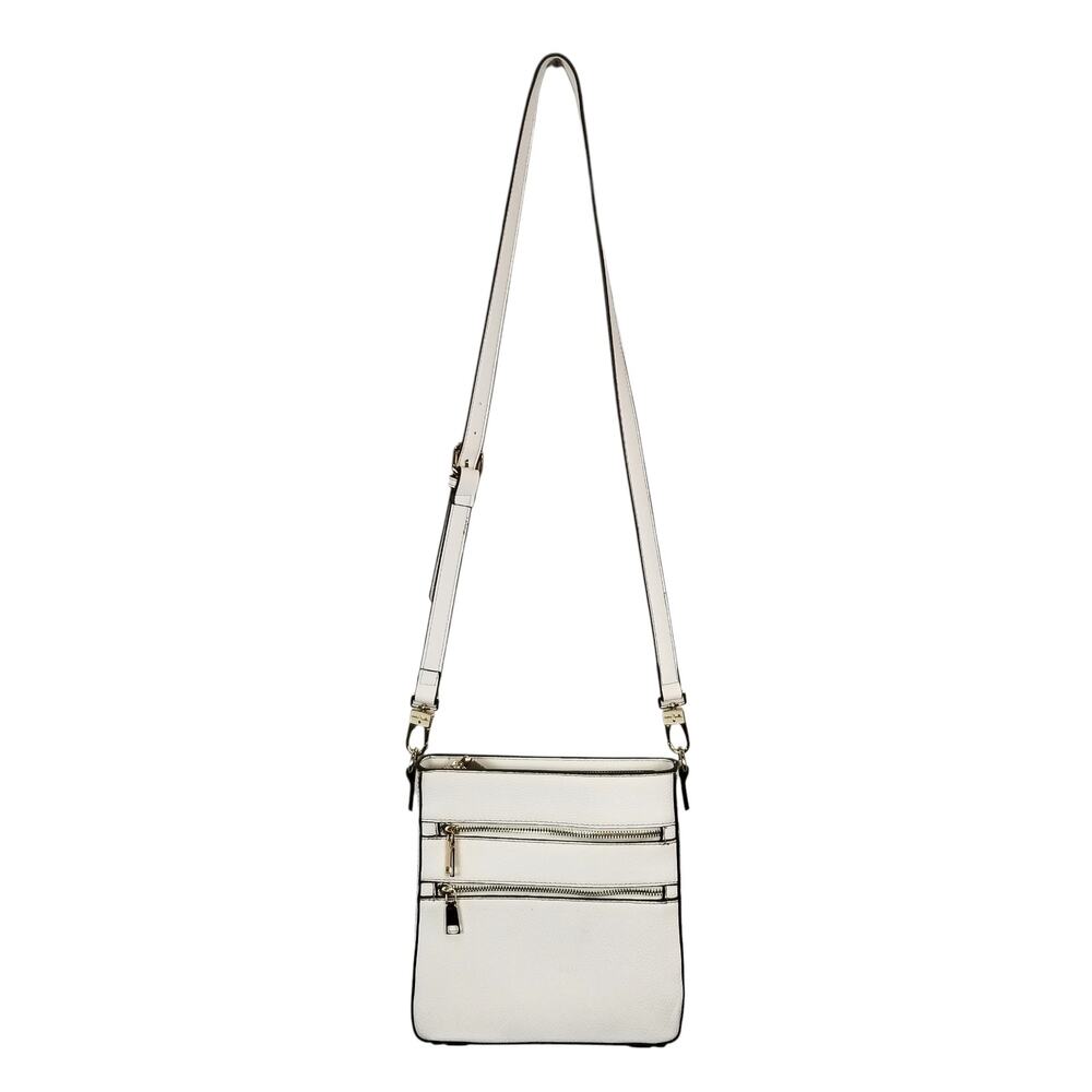 Simply Noelle White Faux Vegan Leather Crossbody Bag